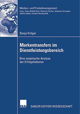 E-Book (pdf) Markentransfers im Dienstleistungsbereich von Sonja Kröger