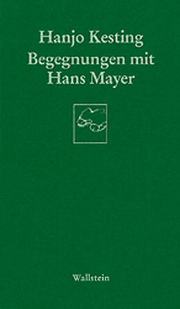 Paperback Begegnungen mit Hans Mayer von Hanjo Kesting