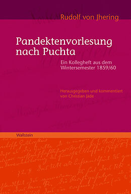 Kartonierter Einband Pandektenvorlesung nach Puchta von Rudolf von Jhering