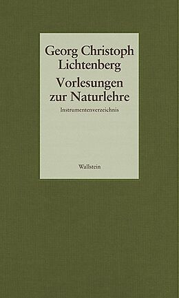Leinen-Einband Vorlesungen zur Naturlehre von Georg Christoph Lichtenberg
