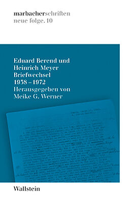 Paperback Briefwechsel 1938-1972 von Eduard Berend, Heinrich Meyer