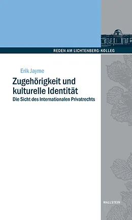 E-Book (pdf) Zugehörigkeit und kulturelle Identität von Erik Jayme