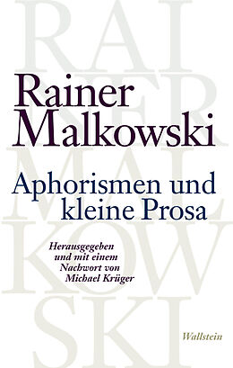 E-Book (pdf) Aphorismen und kleine Prosa von Rainer Malkowski