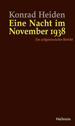 E-Book (epub) Eine Nacht im November 1938 von Konrad Heiden