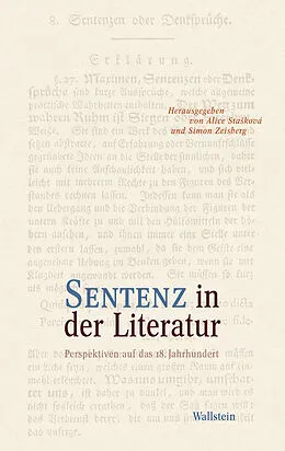 E-Book (pdf) Sentenz in der Literatur von 