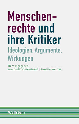 Kartonierter Einband Menschenrechte und ihre Kritiker von 