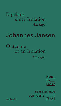 Fester Einband Ergebnis einer Isolation von Johannes Jansen