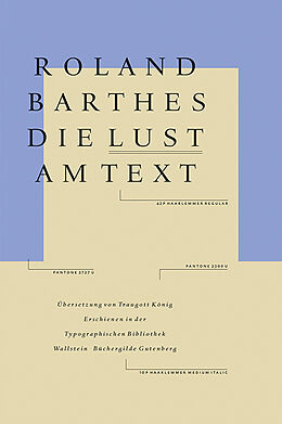 Fester Einband Die Lust am Text von Roland Barthes