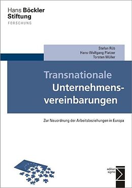 Kartonierter Einband Transnationale Unternehmensvereinbarungen von Stefan Rüb, Hans-Wolfgang Platzer, Torsten Müller