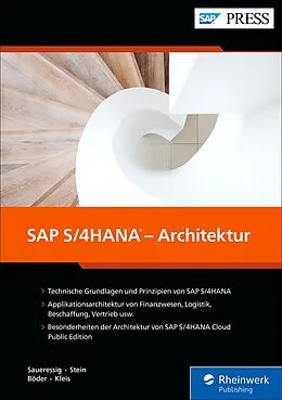 E-Book (epub) SAP S/4HANA  Architektur von Wolfram Kleis, Tobias Stein, Thomas Saueressig