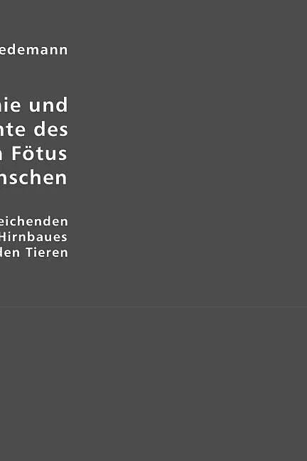 Anatomie und Bildungsgeschichte des Gehirns im Fötus des Menschen