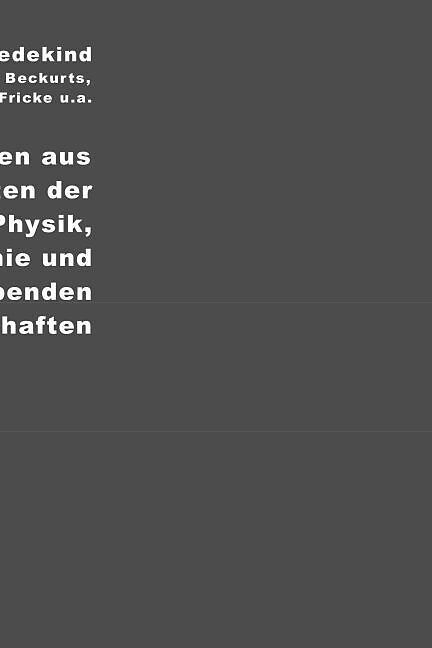 Abhandlungen aus den Gebieten der Mathematik, Physik, Chemie und beschreibenden Naturwissenschaften