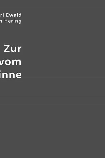 Zur Lehre vom Lichtsinne