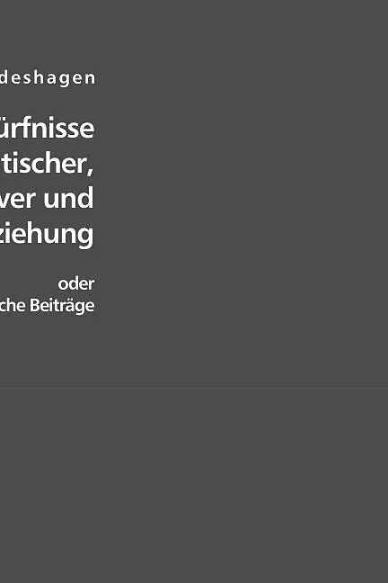 Zeitbedürfnisse in politischer, administrativer und gewerblicher Beziehung