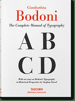 Fester Einband Giambattista Bodoni. Das vollständige Handbuch der Typografie von Stephan Füssel