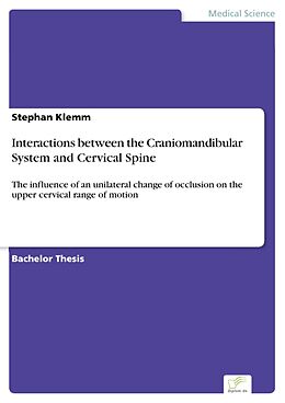 eBook (pdf) Interactions between the Craniomandibular System and Cervical Spine de Stephan Klemm