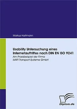 E-Book (pdf) Usability Untersuchung eines Internetauftrittes nach DIN EN ISO 9241 von Markus Hartmann