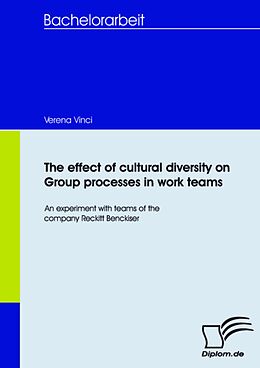 eBook (pdf) The effect of cultural diversity on group processes in work teams de Verena Vinci