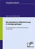 E-Book (pdf) Die betriebliche Mitbestimmung in Kündigungsfragen von Juan Jose Gonzalez Lopez