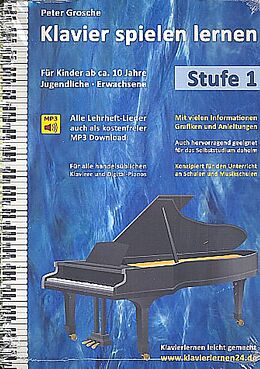 Peter Grosche Notenblätter Klavier spielen lernen Stufe 1 (+Online Audio)