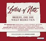 Audio CD (CD/SACD) Letters of Note - Briefe, die die Welt bedeuten von Virginia Woolf, F Scott Fitzgerald, Bette u a Davis