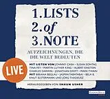 Audio CD (CD/SACD) Lists of note live von