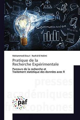 Couverture cartonnée Pratique de la Recherche Expérimentale de Mohammed Diouri, Rachid El Halimi