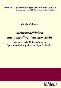 Kartonierter Einband Mehrsprachigkeit aus neurolinguistischer Sicht von Gerda Videsott