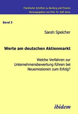 E-Book (pdf) Werte am deutschen Aktienmarkt von Sarah Speicher