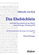 E-Book (pdf) Das Ehebüchlein von Albrecht Von Eyb