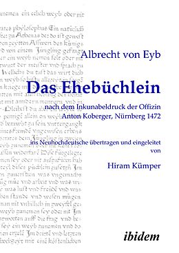 E-Book (pdf) Das Ehebüchlein von Albrecht Von Eyb