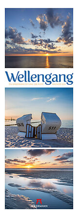 Kalender Wellengang - Ein Spaziergang entlang der Küste Triplet-Kalender 2024 von Ackermann Kunstverlag