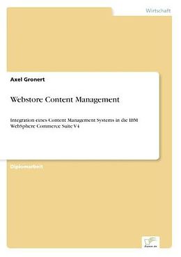 Kartonierter Einband Webstore Content Management von Axel Gronert