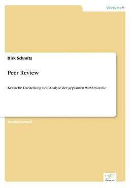 Kartonierter Einband Peer Review von Dirk Schmitz