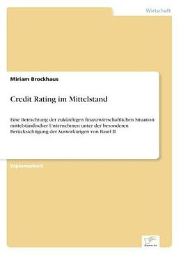 Kartonierter Einband Credit Rating im Mittelstand von Miriam Brockhaus