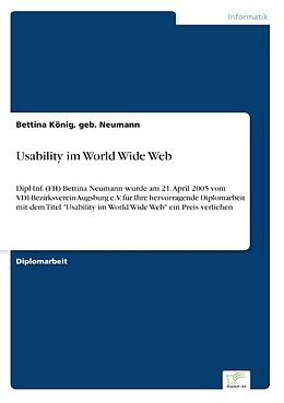 Kartonierter Einband Usability im World Wide Web von geb. Neumann König