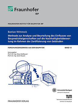 Kartonierter Einband Methode zur Analyse und Beurteilung des Einflusses von Bauprodukteigenschaften auf die Nachhaltigkeitsbewertung im Rahmen der Zertifizierung von Gebäuden von Bastian Wittstock