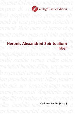 Kartonierter Einband Heronis Alexandrini Spiritualium liber von 