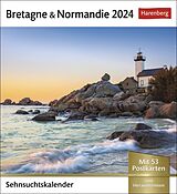 Kalender Bretagne &amp; Normandie Sehnsuchtskalender 2024. 53 Postkarten in einem Wochenkalender mit Urlaubsflair. Foto-Tischkalender für einen Hauch Frankreich im Alltag. Auch zum Aufhängen von 