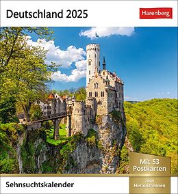 Kalender Deutschland Sehnsuchtskalender 2025 - Wochenkalender mit 53 Postkarten von 