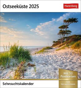 Kalender Ostseeküste Sehnsuchtskalender 2025 - Wochenkalender mit 53 Postkarten von 