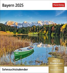 Kalender Bayern Sehnsuchtskalender 2025 - Wochenkalender mit 53 Postkarten von 