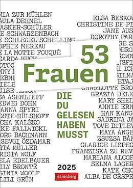 Kalender 53 Frauen, die du gelesen haben musst Wochen-Kulturkalender 2025 von Susanne Nadolny