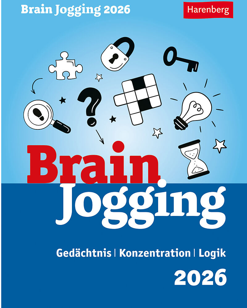 Brain Jogging Tagesabreißkalender 2026 - Gedächtnis, Konzentration, Logik
