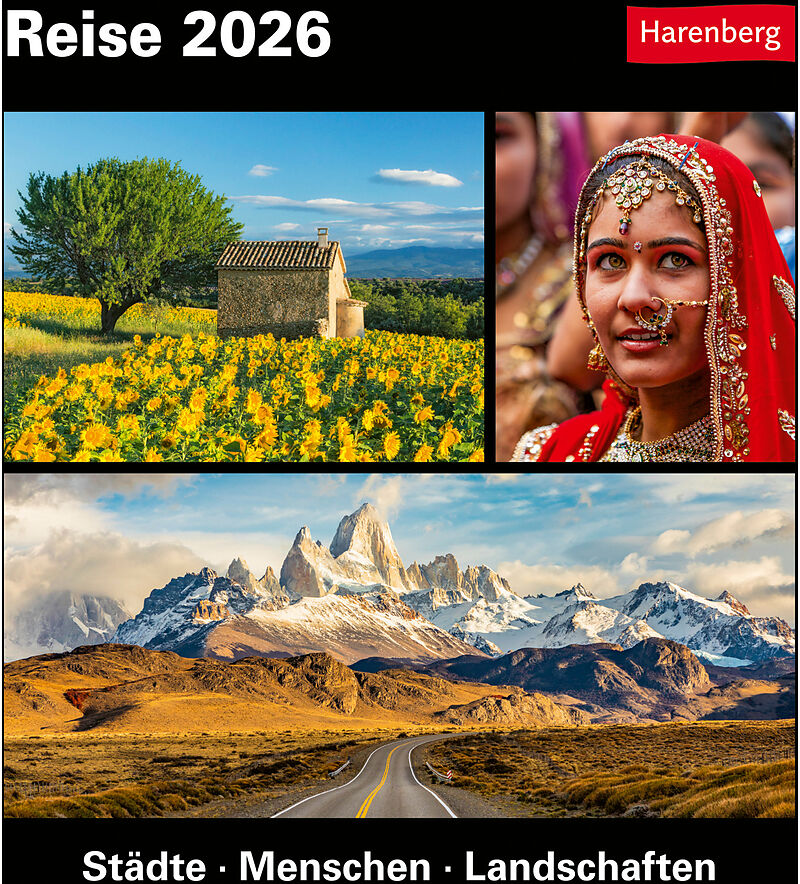 Reise Tagesabreißkalender 2026 - Kulturkalender - Städte, Menschen, Landschaften