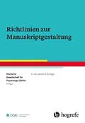 E-Book (pdf) Richtlinien zur Manuskriptgestaltung von Deutsche Gesellschaft für Psychologie (DGPs)