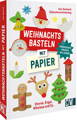 Kartonierter Einband Weihnachtsbasteln mit Papier von Gina Reinhardt