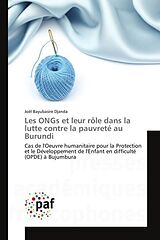 Couverture cartonnée Les ONGs et leur rôle dans la lutte contre la pauvreté au Burundi de Joël Bayubasire Djanda