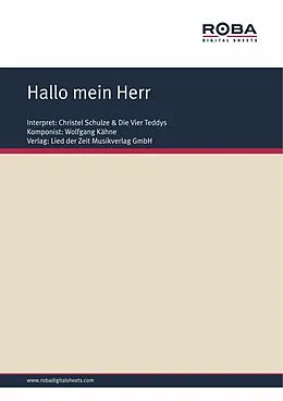 E-Book (pdf) Hallo mein Herr von Wolfgang Kähne, Ursula Upmeier, Wolfram Schöne