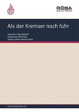 E-Book (pdf) Als der Kremser noch fuhr von Willi Kollo